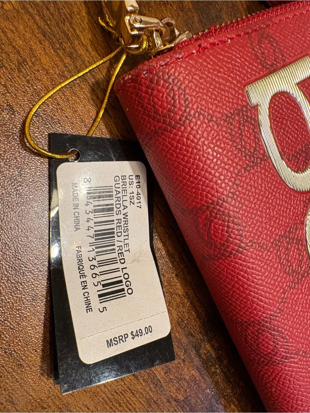 bebe Red Signature Wristlet Wallet nwt